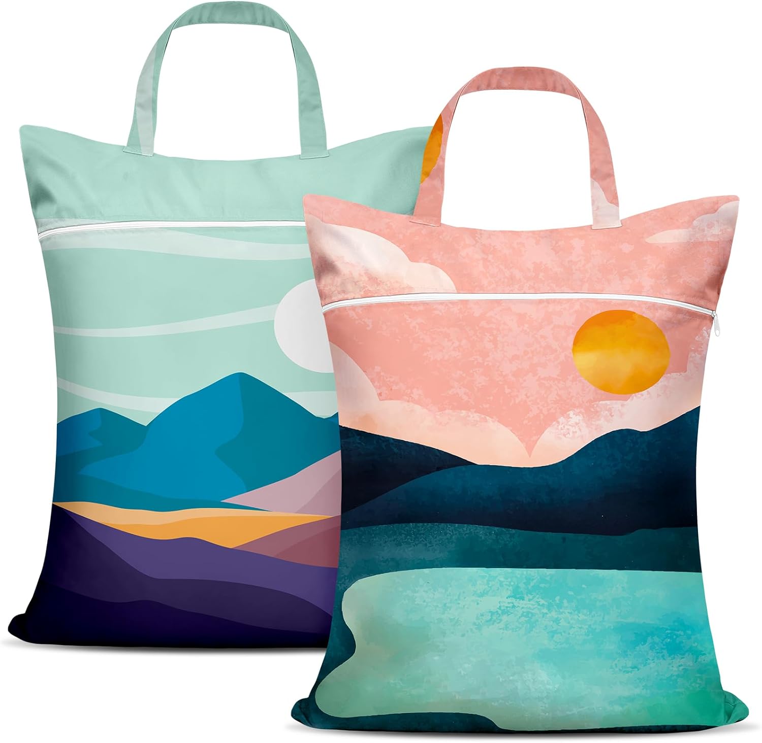 614oiNNc-L._AC_SL1500_.jpg 2 Pcs Large Travel Laundry Bags - Waterproof with Handle, Washable Dirty Clothes Bags for Travel, Wet & Dry Use, Bathing Suit & Gym Clothes Laundry, Swimming Pool & College Dorm - Image 1