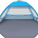 Beach Tent Sun Shelter for 3/4/6/8/10 Person with  UV Protection, Lightweight & Easy Setup Beach Shade Canopy, Portable Beach Shade Tent Beach Cabana