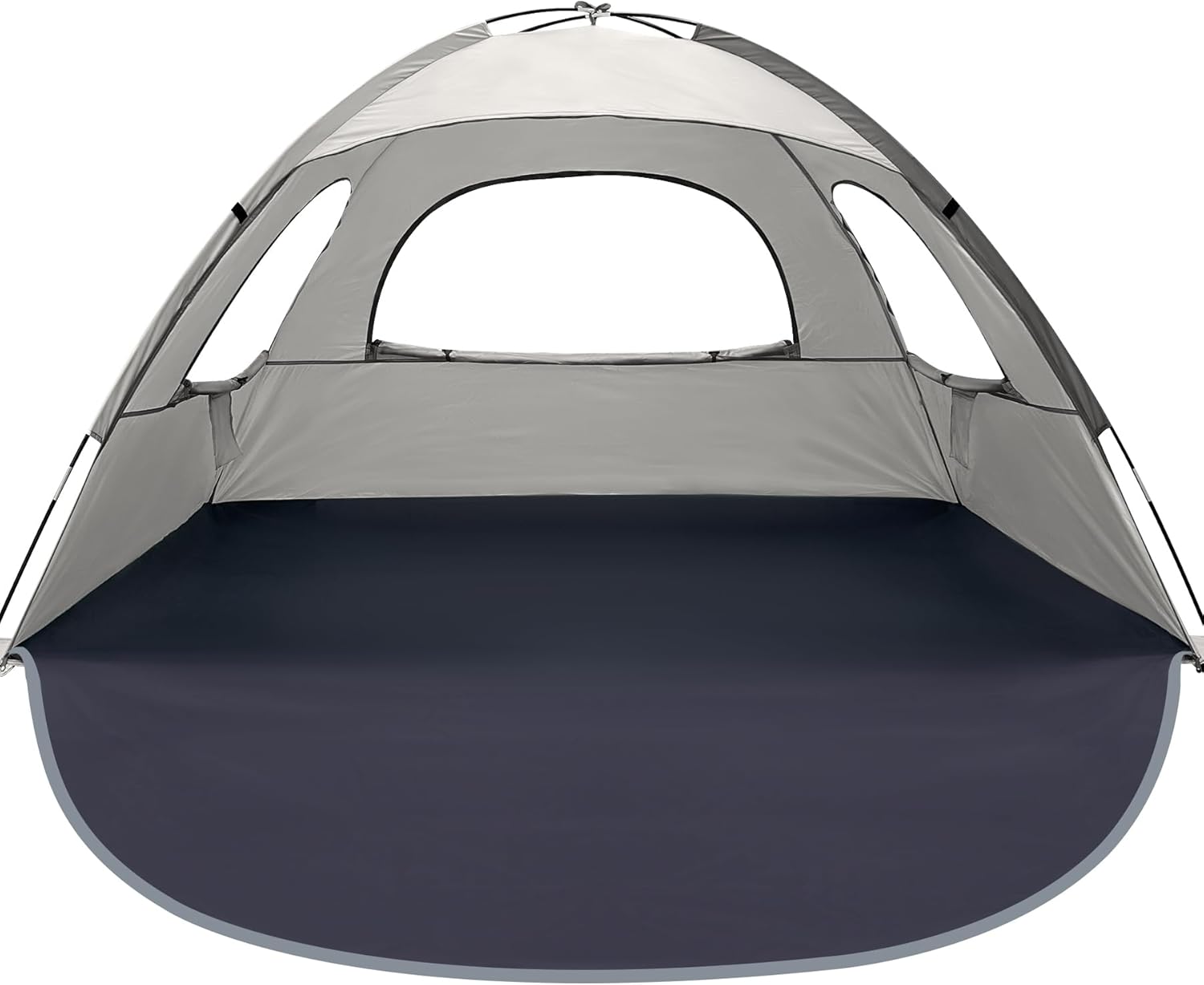 61vcThSiL._AC_SL1500_.jpg Beach Tent Anti-UV Portable Sun Shade Shelter for 3/4/6/8 Person, Extendable Floor with 3 Ventilating Mesh Windows Plus Carrying Bag, Stakes and Guy Lines - Image 1