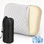 Travel & Camping Memory Foam Pillow, Compressible Portable Camp Pillow with Breathable Removable Cover, Soft & Firm Dual Comfort, Compact Backpacking Pillow for Tent & Outdoor Travel